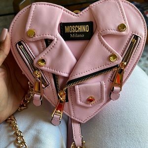 Moschino pink heart bag